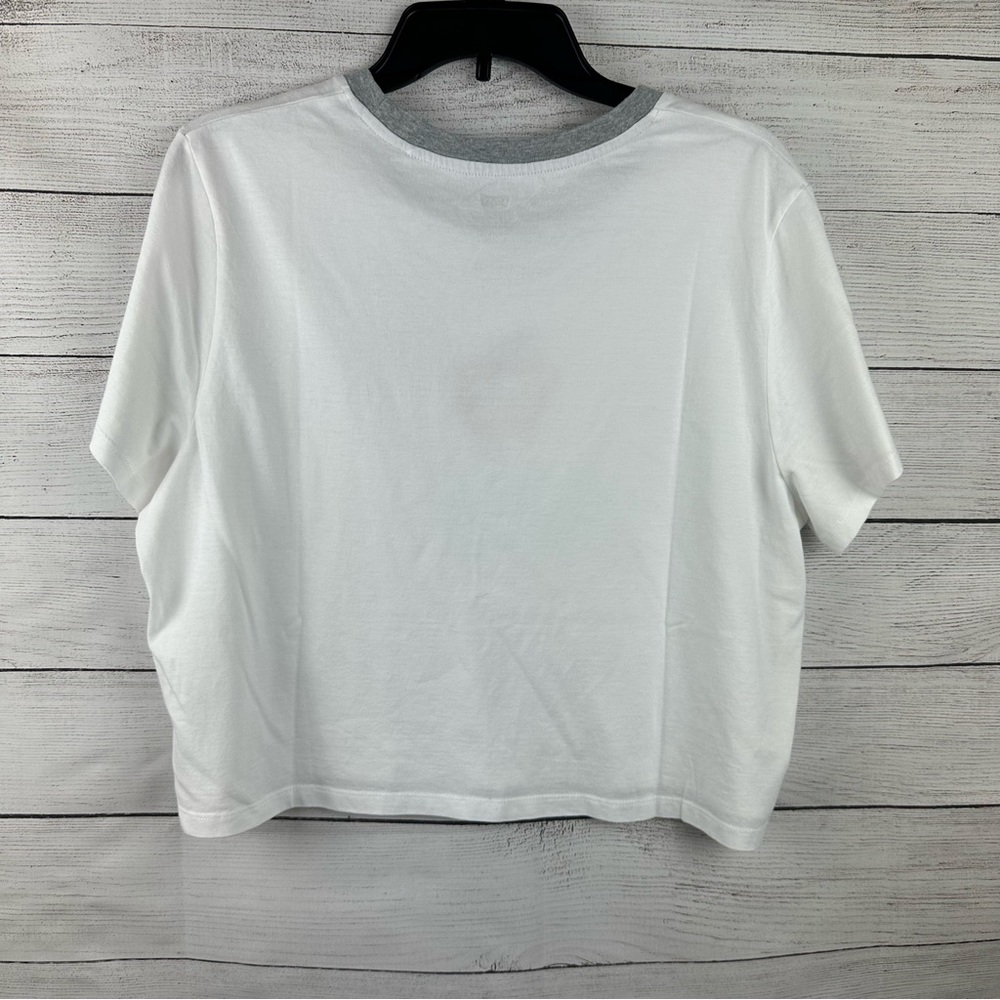 Levi's Cropped Graphic Jordie Tee Apple Poster White - Picture 6 of 6